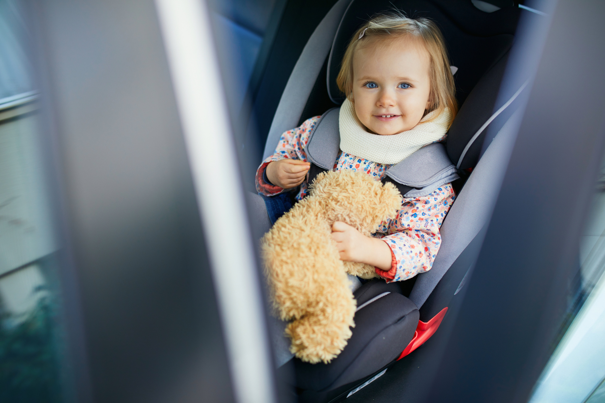 Toddler Girl in a Car Seat